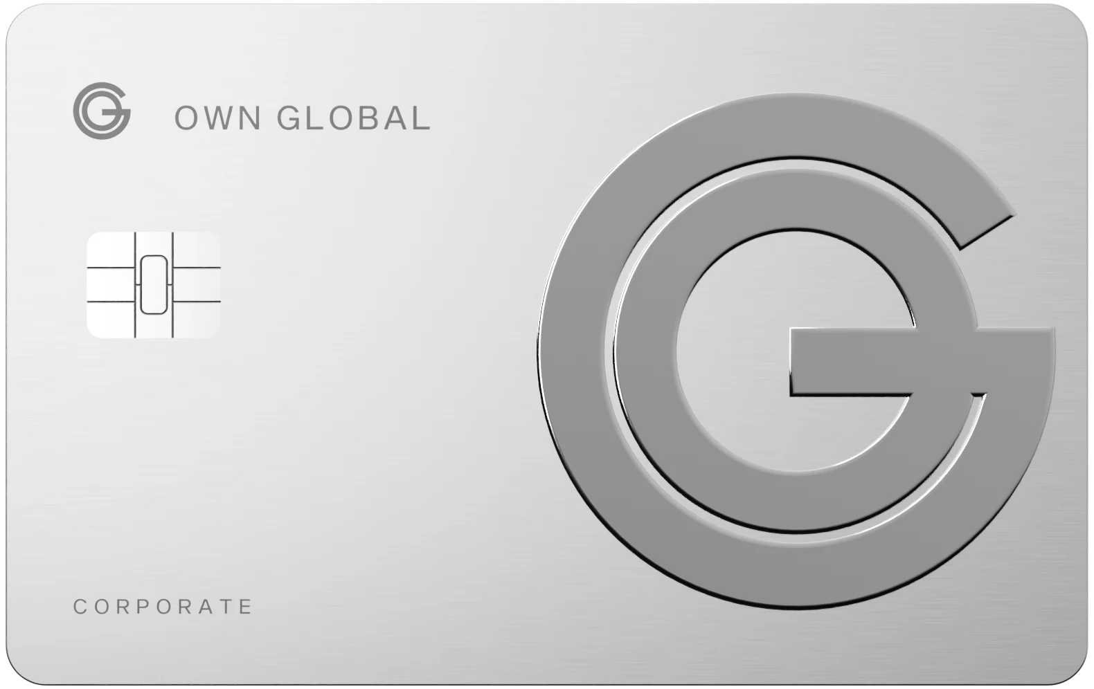 Titanium silver OWN Global Standard Corporate card design concept