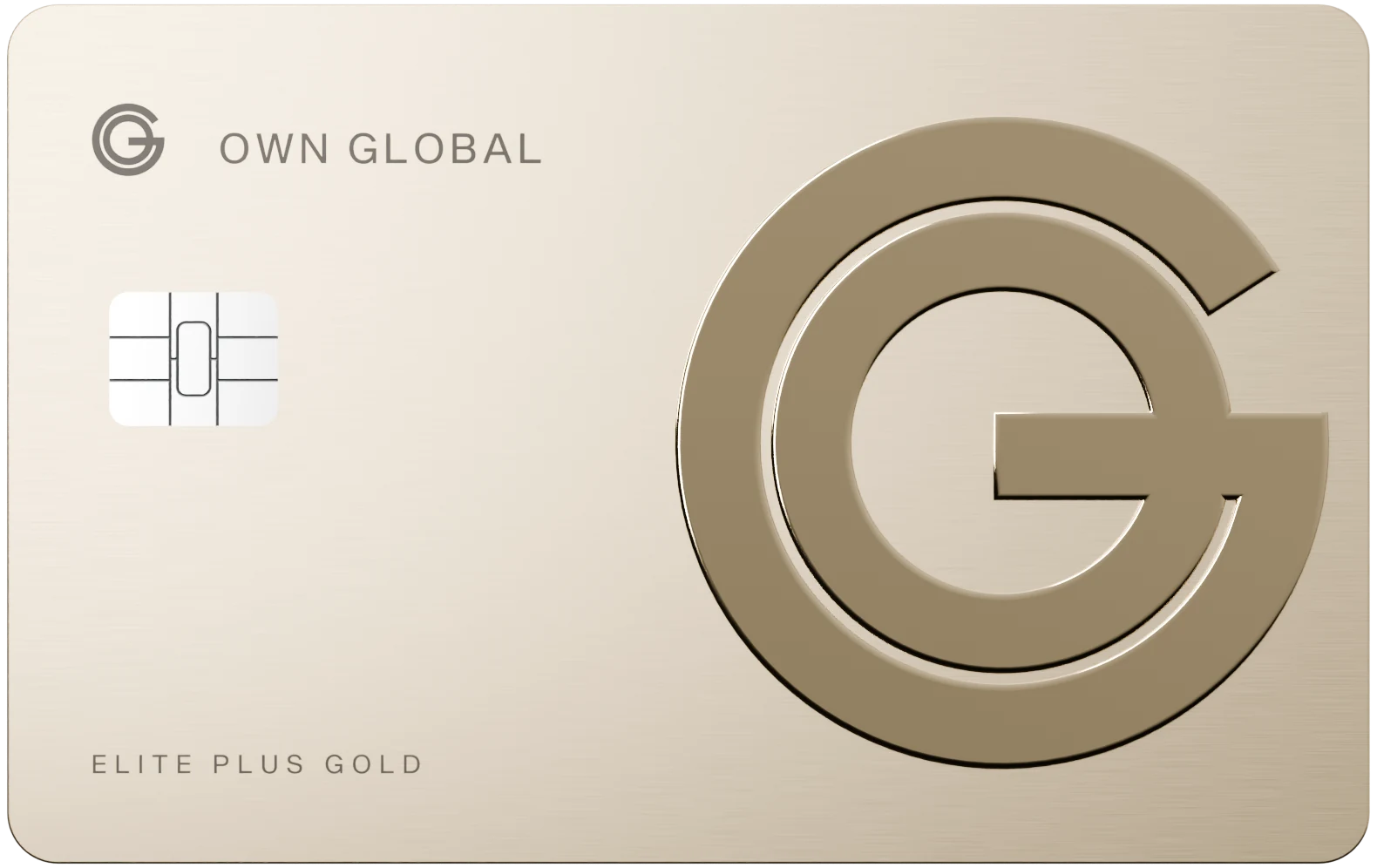Champagne OWN Global Elite Plus Gold card design concept