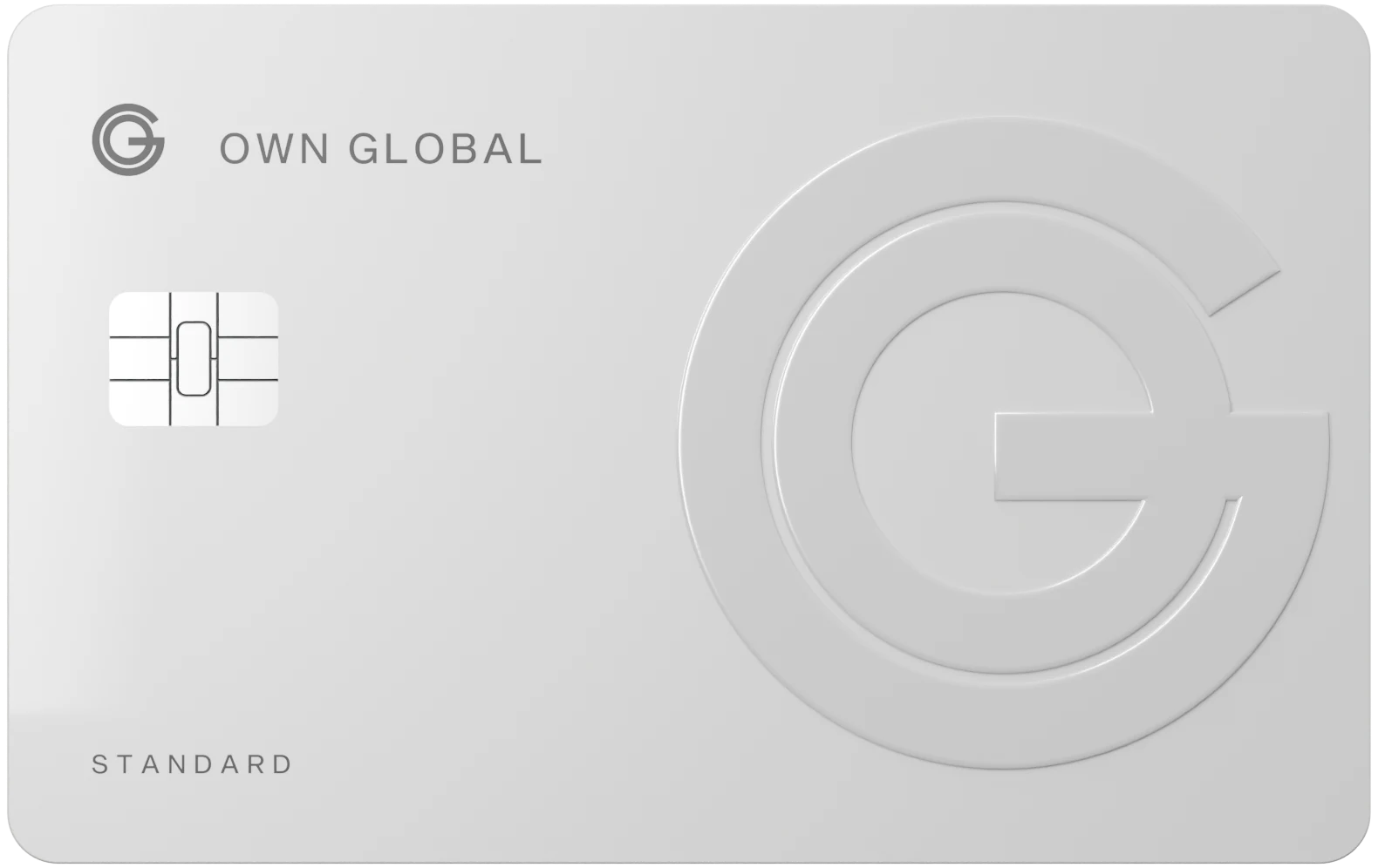 Pearl white OWN Global Standard Personal card design concept